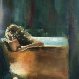 Entre deux lumières, huile sur toile