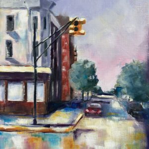 Lumière sur Jersey, huile sur toile de lin de Florence Yangui