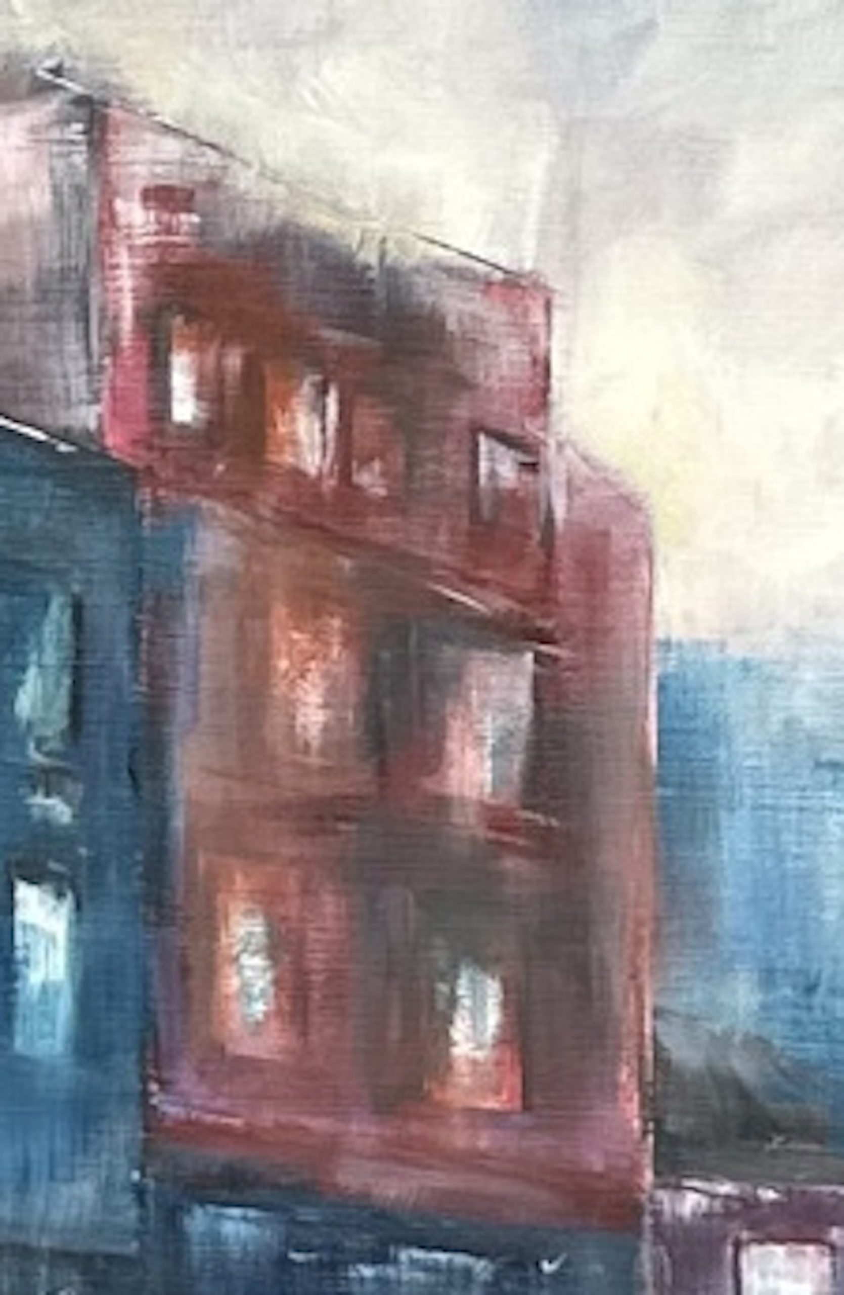 La ville en passant – détail : Façade rouge – Florence Yangui