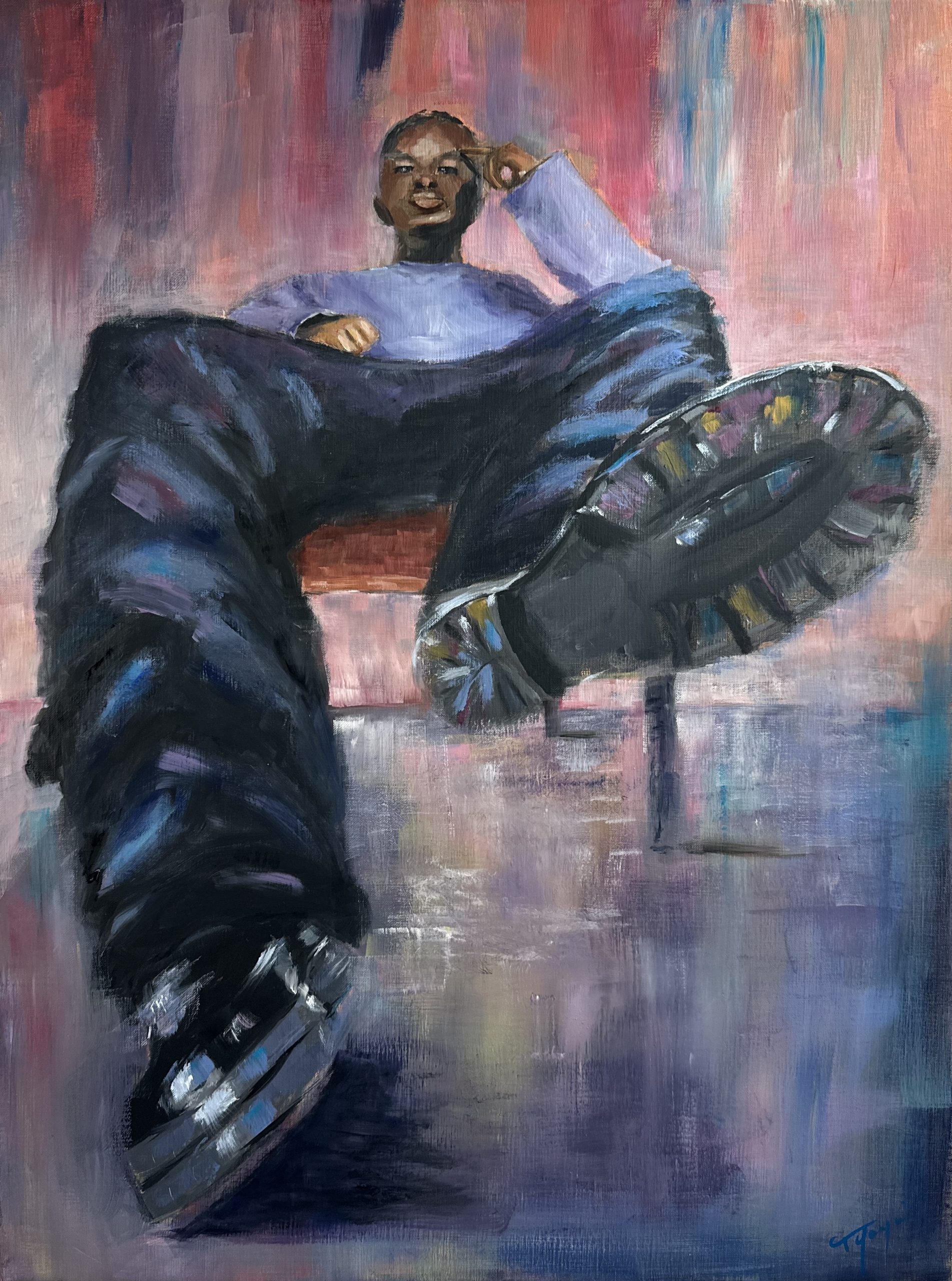 Peinture figurative contemporaine Rien à prouver – Florence Yangui