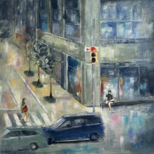 Peinture urbaine contemporaine Pendant ce temps – Florence Yangui